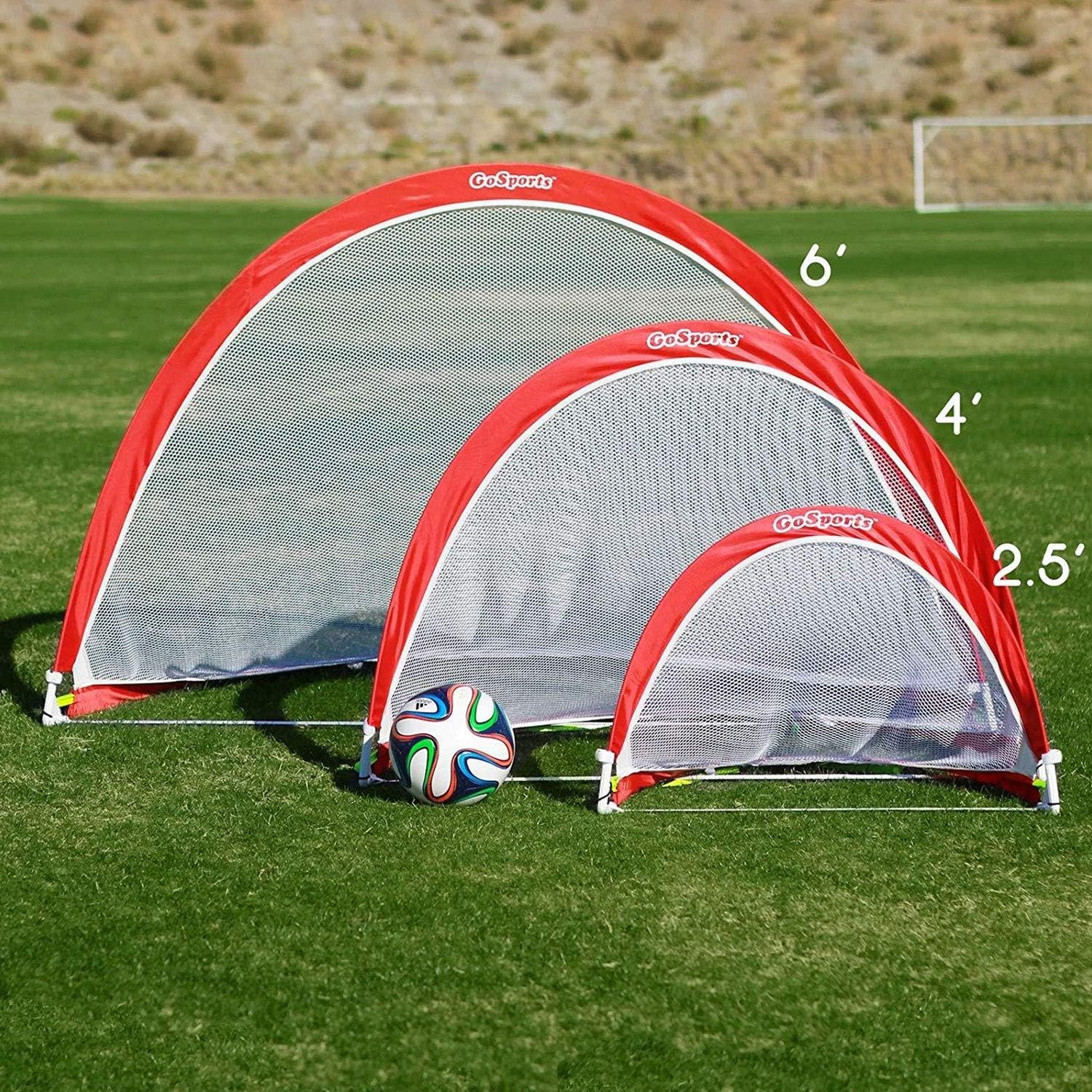GoSports Portable Pop-Up Soccer Goals for Backyard - Kids & Adults - Set of Two Nets with Agility Training Cones and Carrying Case - Image 6