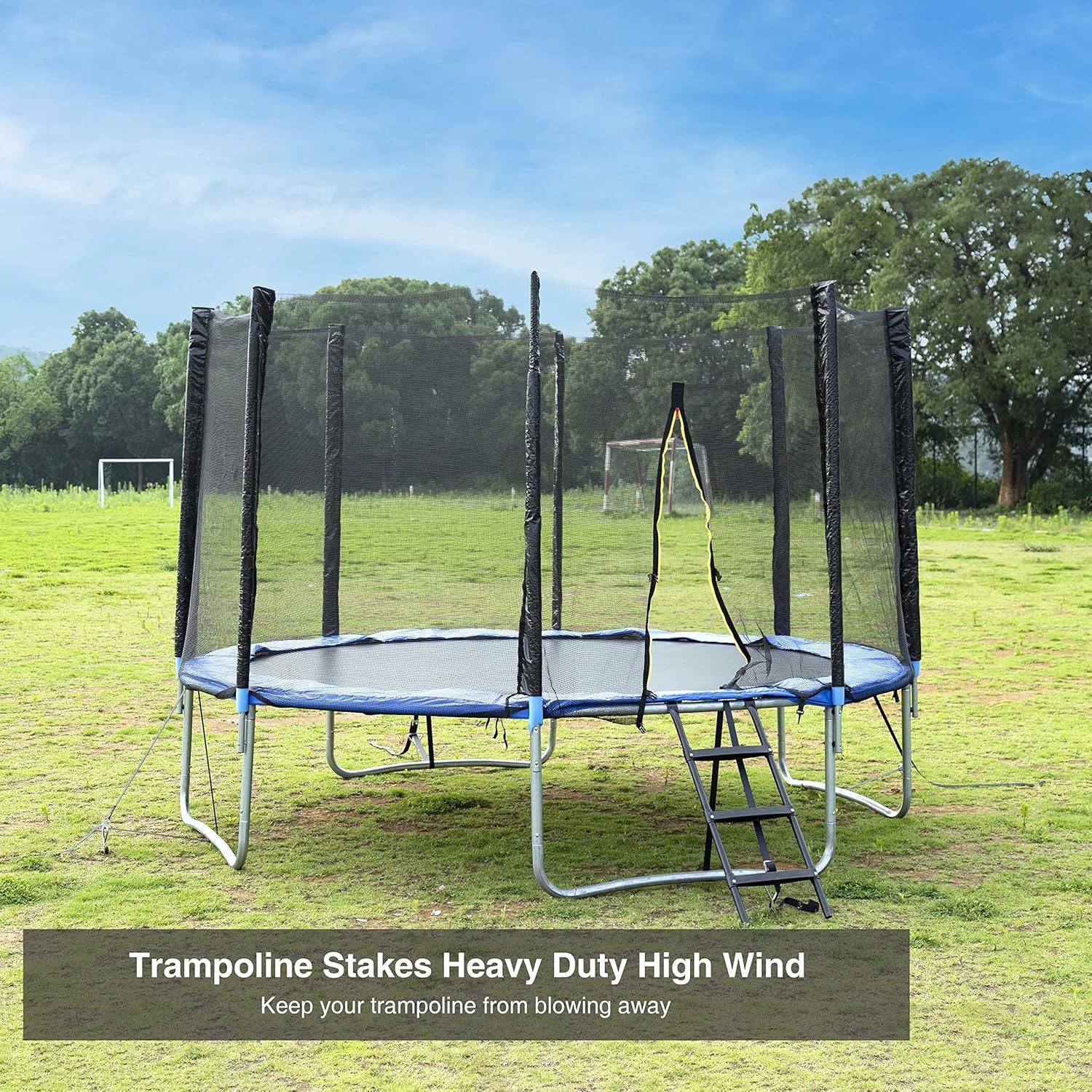 Trampoline Stakes Heavy Duty Strong and Galvanized Steel Corkscrew High Wind Anchor Kit for Trampoline Camping Tents Tie Down Anchors - Image 6