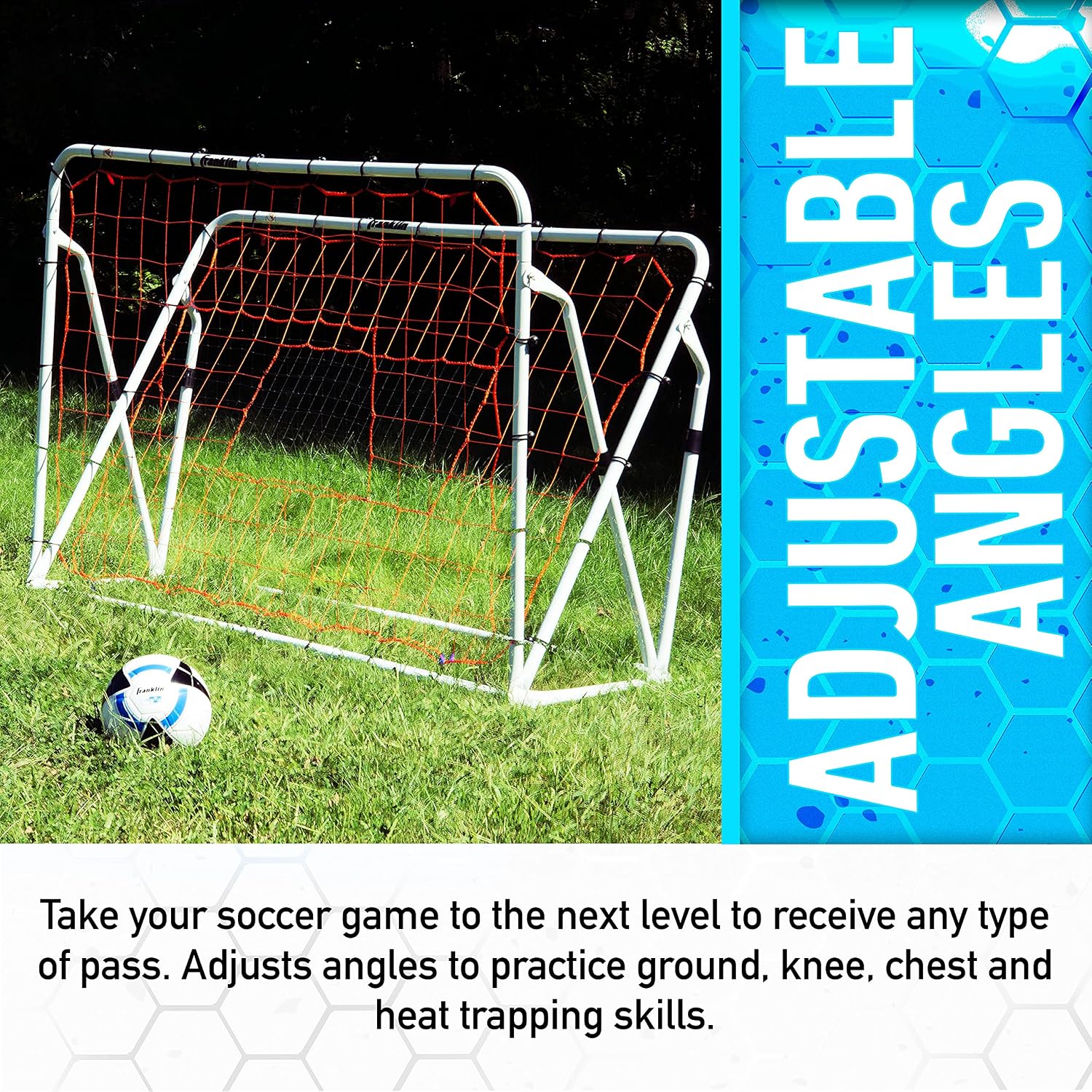 Franklin Sports Soccer Rebounder - Tournament Steel Rebounding Net - Perfect for Backyard Practice and Training - 12' x 6' & 6' x 4' - Image 7