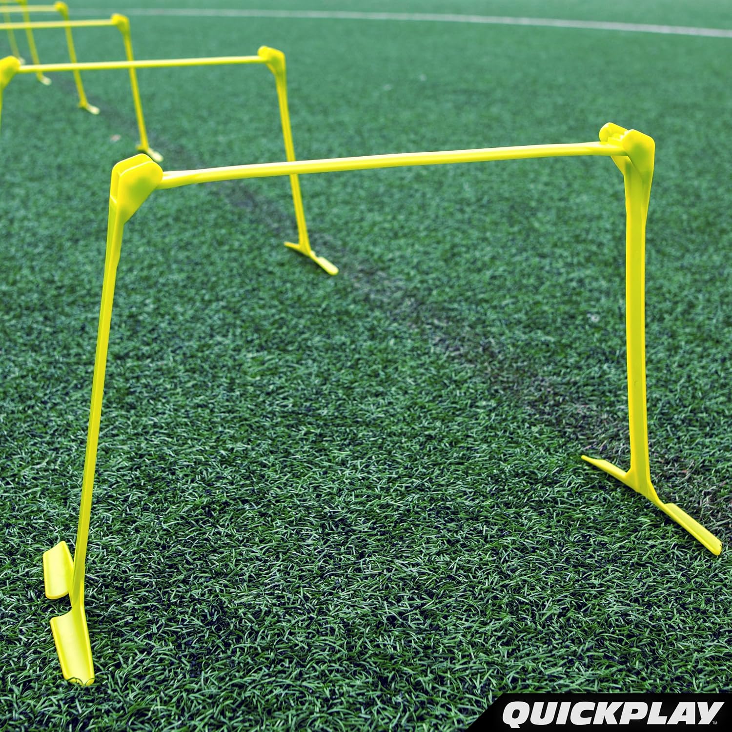 QUICKPLAY Adjustable Speed Hurdles Set of 6 - Agility & Soccer Training | 3-in-1 heights 6", 9", 12", Quick-click adjust, Footwork & plyometric drills, Portable, Carry bag included - Image 8