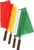 Soccer Referee Flags Football Track and Field Officials Signal Hand Flags 4 Color Set with Sponge Grip Stainless Steel Pole for Sports Match (Red, Green, Yellow, White)
