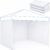 10 x 10 Canopy Sidewalls, 3 Pack Pop Up Canopy Walls, White | Sidewalls Only, Fits 10×10 Straight Leg Frames, 300D Oxford Fabric, Zipper Connections, Hook & Loop Straps