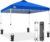 EAGLE PEAK 10×10 Pop Up Canopy Tent Easy Up Canopy Outdoor, Blue | Patented PeakPush™ Center Lock, 1 Person Setup Portable Pop Up Tent, Beach, Markets, Camping Sport Events, Wheeled Carry Bag