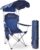 EAST OAK Backpack Beach Chair with Canopy Shade & Supportive Headrest | Canopy Is the Backpack, 25″ High Back, Cup Holder, Side Pocket, 330 LBS Heavy Duty Camping Chair with Canopy for Camp, Beach