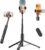ULANZI SK27 61″ Phone Tripod Selfie Stick with Remote & Cold Shoe Mount | 8‑Section Extendable Wireless Travel Phone Tripod Stand with Clamp, for iPhone/Android, for Video Recording,Stream,Vlogging