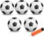 5 PCS 6 Inch Mini Soccer Ball Set with Pump, PVC Soft Toddler Soccer, Indoor Outdoor Sports Toys for Kids, Pool Beach Lawn Games, Classic Black White Training Balls, Birthday Gift for Boys Girls