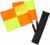 Soccer Referee Flags 2 Pack, 18 in Linesman Flags with Storage Bag | 2 soccer referee linesman flags with 18 in handles, orange yellow panels, ABS foam grips and storage bag