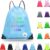JEOHLORY pack of 50 Custom Bags With Your Logo,Drawstring Backpacks Bulk String Bag,Great for Travelling, Gym and for Everyday Use (Custom Sky Blue)