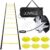 Juvale Adjustable Agility Ladder Set – Football Footwork Ladder Drills – Agility Cone Drills for Soccer Training – Parachute Speed Training – 20 Ft, 6 Cones & Parachute