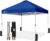 CROWN SHADES 10×10 Pop Up Canopy Tent with One Push Setup, Navy Blue | Patented CenterLok, Easy Outdoor Sun Shade for Events, Parties, Camping – Gazebo with STO-N-Go Cover Bag, Silver-Coated Top