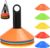 25/50/100pcs Disc Cones, Agility Soccer Cones with Carry Bag and Holder | for Sports Training, Football, Soccer, Basketball, Coaching, Practice Equipment