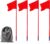 5FT Soccer Corner Flags for Soccer Field Set of 4, With Storage Bag (Red) | Soccer Flags Agility Poles Soccer Training Poles,Spring Loaded Adjustable Speed and Agility Training Equipment