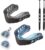 2 Pack Youth Football Mouth Guard with Strap and Case, Adults Sports Mouthguard Mouth Pieces for Football, Boxing, Basketball, Rugby, Hockey, Lacrosse, MMA, Wrestling, Soccer (Youth)