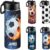 Personalized Soccer Water Bottles for Boys, 18oz Kids Thermos | Custom Name, Stainless Steel Straw Lid, Vacuum Insulated, Leakproof Loop, Perfect School Birthday Boys Gift