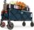 Timber Ridge 51.2” Extended Collapsible Wagons Carts Foldable | 500LBS Heavy Duty Sports Wagon with Adjustable Handle, 400L Capacity Portable Cart for Camping Shopping