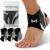 2Pcs Ankle Brace Compression Support Stabilizer,Lace-Up Sports Basketball Sprain Recovery Men Women Adjustable Foot Ankle Orthopedic Grade Tendonitis Protection (Black Gray)