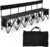 6 Seat Folding Soccer Bench with Cup Holder, Sport Team Bench,Black | Portable Sideline Bench, Foldable Team Chair for Football Training, Outdoor Events, Camping with Storage Bag