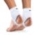COELO Ankle Guards for Soccer (1 Pair) | Dual-Side Cushioning with Plastic Support Pads & Elastic Heel Band | Breathable Ankle Guard for Sports Football Activities | Left & Right Set (White)