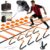 Agility Ladder, Soccer Football Training Equipment Set – 20ft Speed Ladder, 4 Hurdles,Parachute, 12 Cones & Jump Rope | Agility & Speed Training for Kids Youth Adults,Basketball & Football Accessories