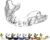 OPRO Instant Custom-Fit Mouthguard – Dentist Level Gum Shield Adult and Kids – OPRO Mouth Guard Boxing and MMA, Self-Fit Gum Shield Rugby – Maximum Protection with Dental Warranty (Clear/White)