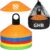GHB Soccer Cones 25/50/100 Pack Disc Soccer Sport Cones Training Field Marker Agility Cones for Traffic, Basketball, Coaching, Practice Equipment Includes Cone Drills Guide