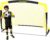 Happy Jump Portable Soccer Goal 7×5 & 5×3.6 FT, Large-Frame Training Net | Great for Kids Ages 6-14 Skill Development, Ideal for Backyard Park School Beach Indoor Outdoor, Easy Fold Durable Dacron Net