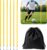 6 Pcs Soccer Agility Poles for Training, 5 FT Adjustable Speed and Agility Training Equipment for Football/Basketball/Horse/Dog Practice, Soccer Sticks with Steel Ground Nails Outdoors