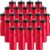 50 Strong | Bulk Water Bottles, 24-Pack, 22 oz, Sports Squeeze, Red