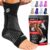 Sleeve Stars Ankle Brace for Women & Men, Ankle Wrap for Sprain, Compression Sleeve for Plantar Fasciitis Relief, Easy Customizable Support: w/ Removable Strap (Single/M:10″-12″/Black)