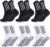 Barrlves Soccer Grip Socks Football Basketball Yoga Socks for Men Women | 6 Pairs Non Slip Silicone Pads Mesh Breathability&Cushioned Sole Fits Soccer&Hospital Socks Designed for Performance&Comfort