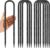 12 Inches Trampoline Wind Stakes, Heavy Duty U Stakes for Ground, 8-Pack Trampoline Tie Down Anchor Kit for Swing Set and Soccer Goal Galvanized Steel Anchors Black