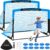 Kids Soccer Goals for Backyard Set – 2 Pack of Portable Pop Up Soccer Nets with Ball,Cones,Complete Training Equipment Kit for Toddler,Youth,Kids Age 3-14,Outdoor Sports Game