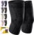 CAMBIVO 2 Pack Knee Braces for Women & Men, Knee Compression Sleeves for Knee Pain Relief, Knee Support with Non-Slip Silicone, Breathable, for Running, Workout, Weightlifting & Daily Use, Arthritis Support (Black, Medium)