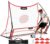 ZEALFEEL 2-in-1 Soccer Rebounder, 6’x4.7′ & 6’x16 Training Net | Soccer Bounce Back Net for Volley, Passing and Solo Training with Carry Bag and Cones, Ideal Football Trainer for Teams