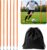 6 Pcs Soccer Agility Poles for Training, 5 FT Adjustable Speed and Agility Training Equipment for Football/Basketball/Horse/Dog Practice, Soccer Sticks with Steel Ground Nails Outdoors