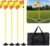 4 Set Soccer Corner Flags, 5 FT Adjustable Poles, Rubber Bases | Speed and Agility Training Equipment, Portable Field Marker Set With Storage Bag for Soccer Practice, Dog and Horse Agility
