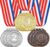 RAINFLOW 9 Pcs Gold Silver Bronze Award Medals – 1st 2nd 3rd Place Metal | Olympic Style for Sports, Competitions, Talent Shows, 2 Inches Winner Medals with Neck Ribbon