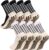 Men’s Grip Soccer Socks Anti Slip Athletic Socks Non Slip Football Basketball Socks with Grip Pads2/4/6